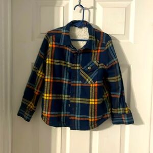 Kids Eddie Bauer plaid fleece shirt jacket